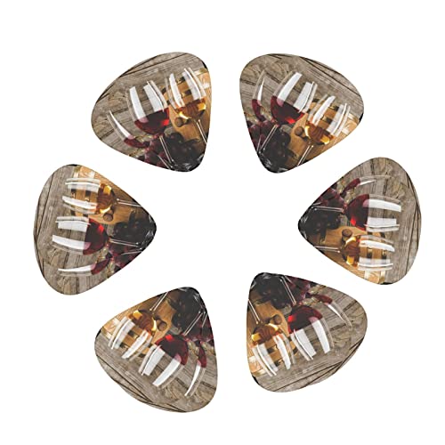 Verres à vin rouge et raisins avec médiators de guitare en bois Ensemble de 12 pièces pour guitare acoustique, guitare… - Les Beatles, Paul McCartney, John Lennon, RIngo Starr, George Harrison Verres à vin rouge et raisins avec médiators de guitare en bois Ensemble de 12 pièces pour guitare acoustique, guitare… – Image 3