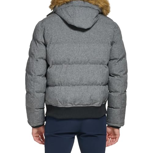 Image of Tommy Hilfiger Men's Arctic Cloth Quilted Snorkel Bomber Jacket (Standard and Big & Tall)