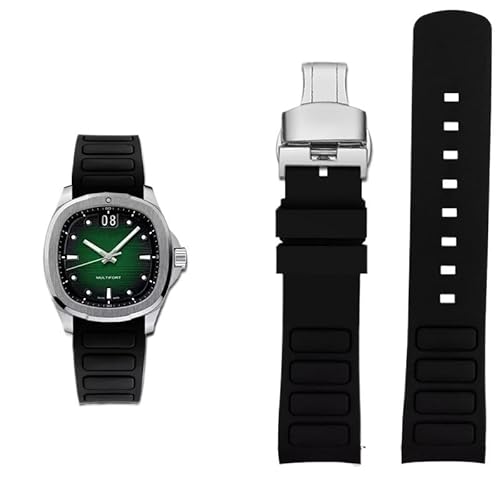 [�C�F�W���W] Mido Multifort TV M049.526 �X�|�[�c�E�H�b�`�o���h�p�J�[�u�h�����Y���o�[�E�H�b�`�X�g���b�v�N�C�b�N�����[�X�O���[���u���[�V���R���o���h(Black silver Folding)