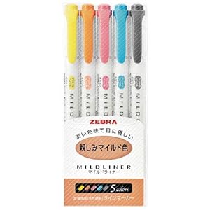Zebra Mildliner WKT7-N-5C (5-Kleuren Set)