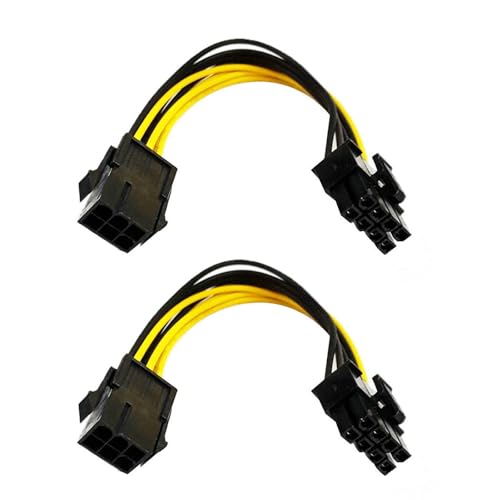 This 6 pin femmina to 8 pin maschio adapter feature PVC sleeve and flexible compatibility, solve connecection between GPUs and PSUs with 6 pin outputs
