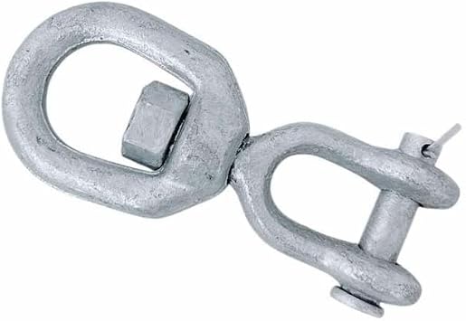 1/2" Jaw & Eye Swivel for Marine Boats Hot Dipped Galvanized Mooring Connector, 3,600 lbs WLL