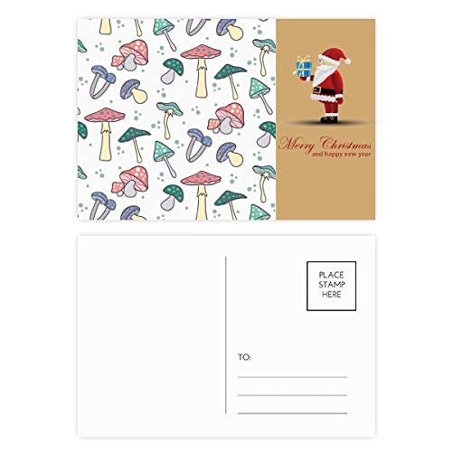 Cartes postales champignon rose et bleu en lot de 20 pour correspondance