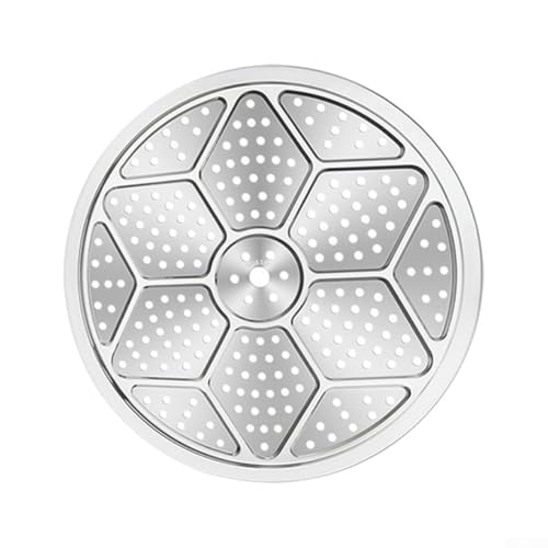 Jotekonoby Bandeja de vapor redonda de acero inoxidable 304 para olla a presión, tamaño ajustable, placa de vapor resistente al calor, inserto de cocción uniforme (39 cm)