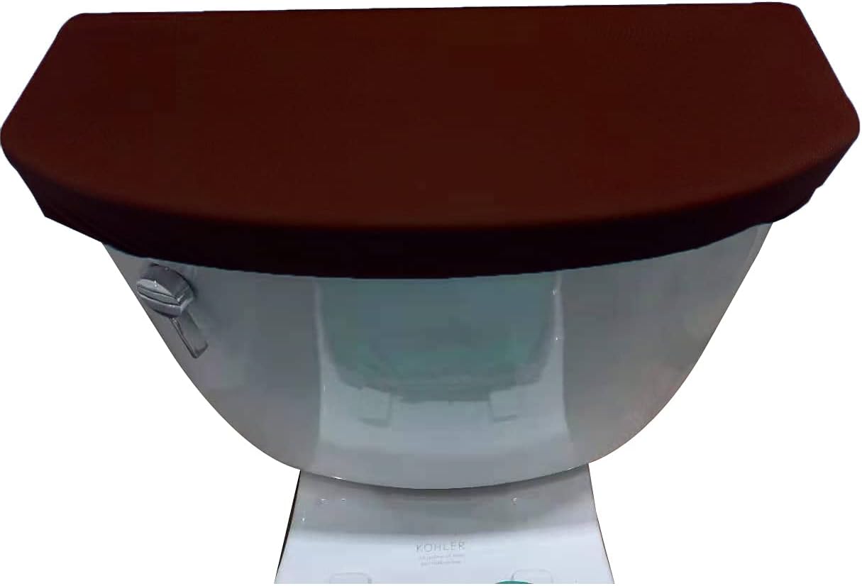 Madeals Toilet Tank Lid Cover Fabric Cover for A Lid Toilet Tank Black : Home & Kitchen