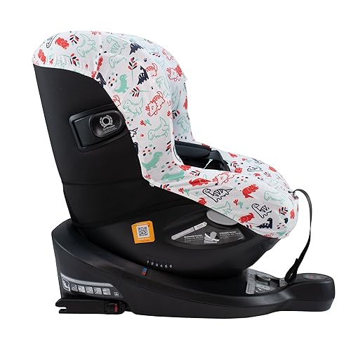 JYOKO Kids Cotton Case Compatible with Joie I-Spin 360 and Joie I-Safe (Dino Party), Funda Joie I-Spin 360 y Joie I-Safe - Image 4