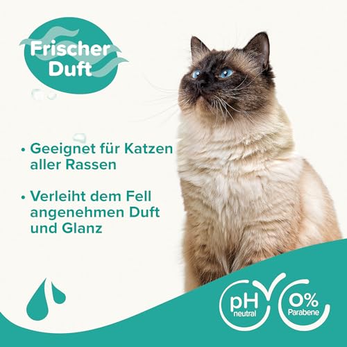 Beaphar Shampoo für Katzen, mit Macadamiaöl und Aloe Vera, pH-neutral, ohne Parabene, Vegan, 1er Pack