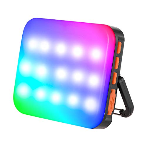 Andoer Luce Video RGB Led RGB Luci Video illuminazione Pannello Professionale Luce Video per Fotocamera Fotografia Faretto Led Dimmerabile 3200K-6500K Temperatura di Colore con Batteria Integrata