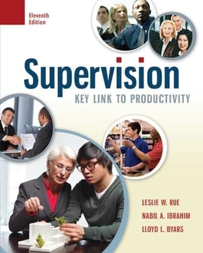 Supervision: Key Link to Productivity (IRWIN MANAGEMENT) Paperback – 16 Oct. 2013