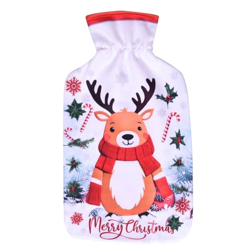 Bouillotte de Noël A2Z 2 Litres avec Housse Polaire Confortable et Durable