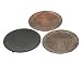 Hosley's Set of 6 Assorted Color Pillar Candle Plates - 4" Diameter. Ideal Gift for Wedding, Party, Spa, Coaster, Pedestal Stand, LED Candle W1