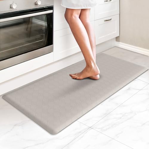 Image of HappyTrends Kitchen Runner Rugs Anti-Fatigue mats,17.3 inchx 39 inch,Non Slip Waterproof Ergonomic Comfort Mat for Kitchen, Floor Home, Office, Sink, Laundry,Khaki