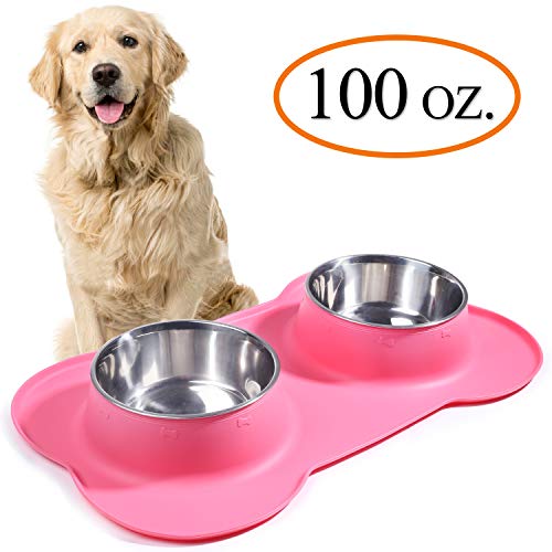 Vivaglory Dog Bowls Extra Large Stainless Steel Water and Food Bowl Pet Cat