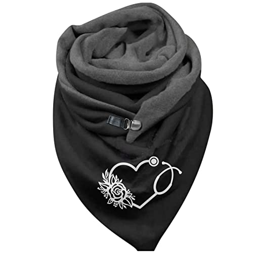 Take Idea Bufanda de algodón para mujer con estampado de gato, botón cálido, moda, turbante, bufanda de pañal, bufandas bufanda de tejer instrucciones gratis, C-H, Talla única