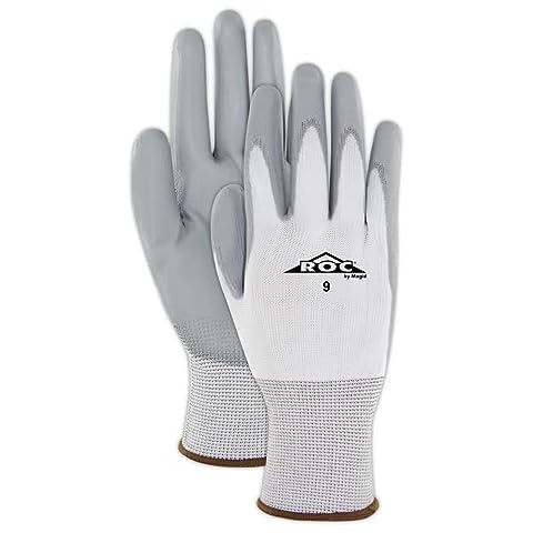MAGID ROC Lightweight Polyurethane Palm Coated Work Gloves, 12 Pairs, GP139 Cover