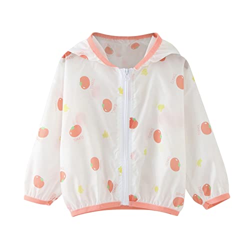 Girls 𝗦unscreen Hoodie U𝐏F50+ Sun Pr𝗼tection Jacket Toddler Summer Lightweight Breathable Coat Outerwear