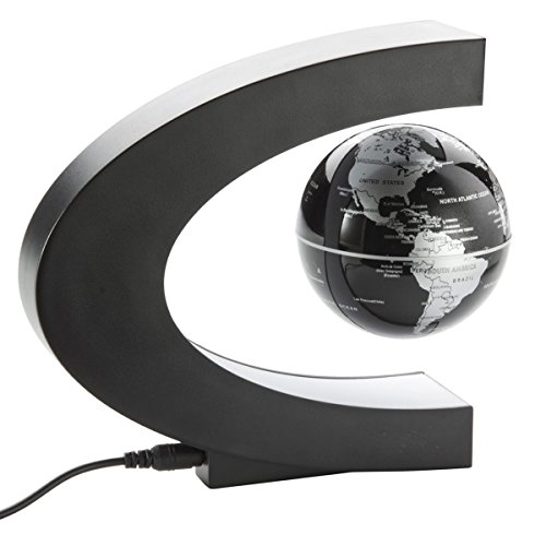 Preisvergleich Produktbild GOODS+GADGETS Schwebender Globus Black Magic magnetischer Schwebeglobus