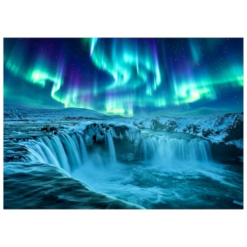 Aurora Waterfall Puzzles for Adults 1000 Pieces,27.5x19.7in by Flyhour - Used condition - US$12.75