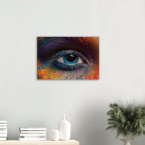 Art mural portrait maquillage eye sur toile encadrée de 50 x 70 cm
