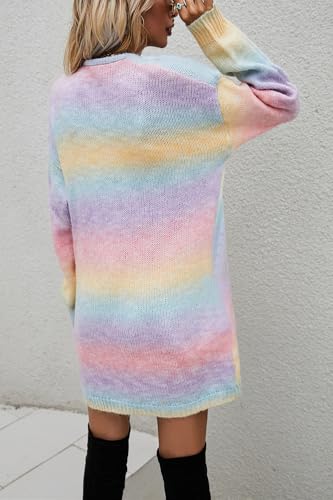 Image of Women's Long Sleeves Open Front Casual Leopard Print Fuzzy Knitted Sweater Cardigan Coat Outwear