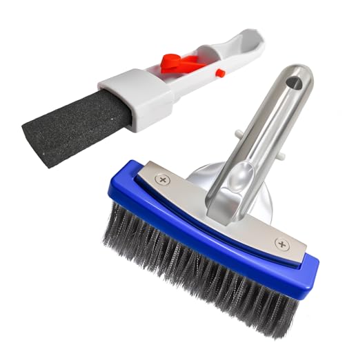 Pool Pumice Stone & 5" Stainless Steel Pool Brush Kit
