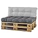 2L Home & Garden Pallet Cuscino Metro Grigio - 120 x 80cm