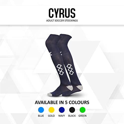 Image of Vector X Cyrus Stockings | Polyester Stretchable Material | Knee Length | Unisex Pack of 1 Pair, Blue