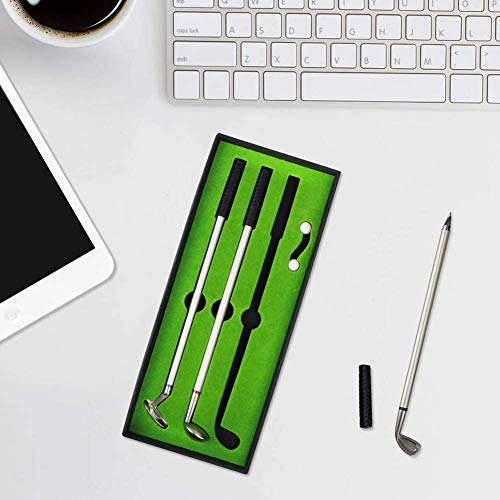 KOFULL Golf Pen Set Mini Desktop Golf Ball Pen Gift Set Accessories with Putting Green,3 Golf Clubs Pens 2 Balls for Golfer Fans Office Colleagues Golf Gifts - Thumbnail 7