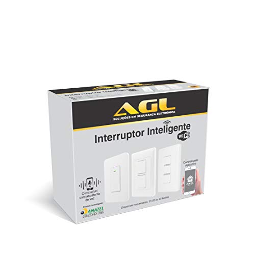 Interruptor Inteligente WiFi AGL, 01 tecla - Compatível com Alexa