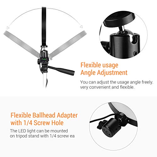 Sangmei 16cm / 6inch Mini LED Ring Light Fill-in Lamp Alimentado por USB 3 modos de iluminação 11 ní