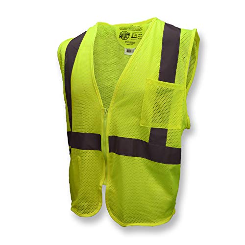 Radians SV25-2ZGM-L Economy Class 2 Fire Retardant Vest with Zipper Closure, Large, Green #1