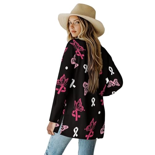 Image of Women's Lightweight Cardigans with Pockets Trendy Long Sleeve Open Front Cardigan Casual Tops Jackets Fall Oufits S-2XL