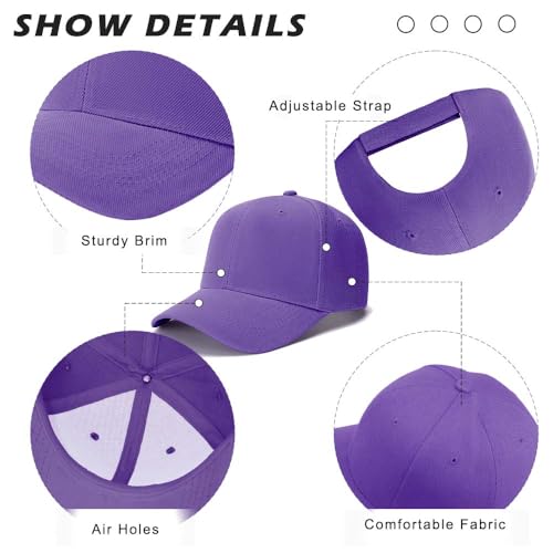 Image of ZH Plain Adjustable Baseball Cap - Lot of 12 Unisex Blank Design Caps