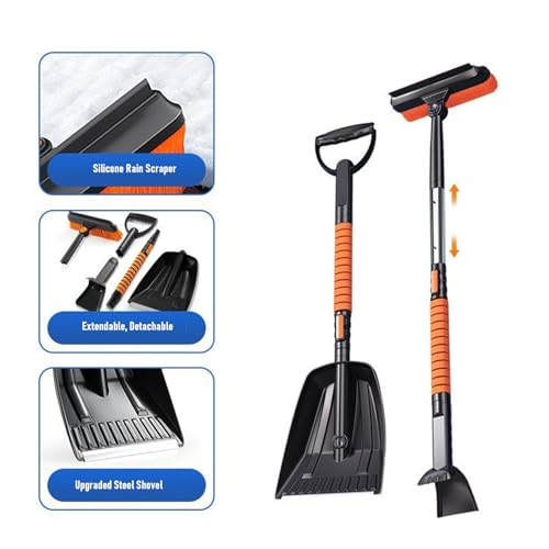 Pala para nieve para automóvil extensible para quitar el hielo de camiones sin esfuerzo 6