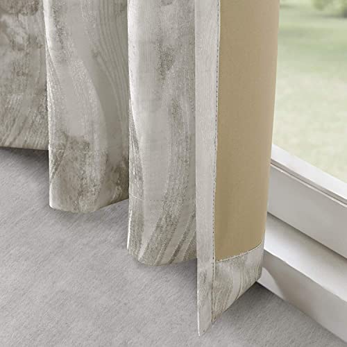 Sun Smart Total Blackout Curtain Victorio Printed Jacquard Grommet Top Single Window Curtain Panel Thermal Insulated Light Blocking Drape For Bedroom Living Room And Dorm 50 X 84 In, Grey #TOP5