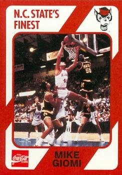 Autograph Warehouse Mike Giomi Basketball Card (N.C. North Carolina State) 1989 Collegiate Collection No.174