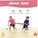 XJKLBYQ Cooperative Stretchy Band Elastic 118.11in Colorful Portable Tug of War Rope Tear Resistant Fleece Exercise Bands for Group Activities Party Games, Fits 4 People