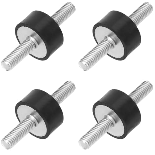Jadeshay Gummipuffer m6, 4 Stück Schwingungsdämpfer M6 Gummilager Anti Vibration Silent Block für Auto, Luftkompressoren, Dieselmotoren (VV20*10 M6*18)