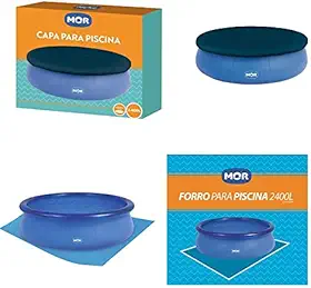 Kit Capa + Forro Para Piscina Splash Fun 2400 Litros - Mor