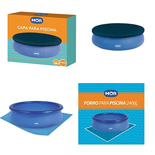 Kit Capa + Forro Para Piscina Splash Fun De 2400 Litros - Mor