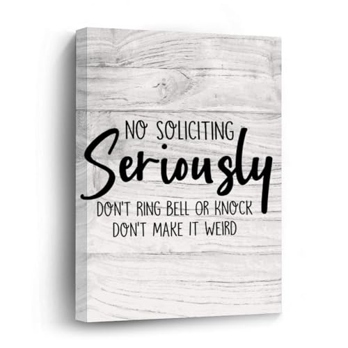 Impression sur toile No Soliciting cadeau d'anniversaire original