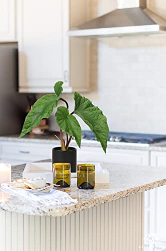 Fake Plants Artificial Potted Plants 12" Faux Plants Begonia Plants In Ceramic Pots Real Touch Leaves For Office Table Desk Bathroom Bedroom Greenery Decoration Room Home Indoor Decor #TOP3