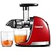 Produktbild AMZCHEF Entsafter Gemüse und Obst Testsieger - Entsafter Slow Juicer mit Rückwärts-Kau-Funktion - Zartes Zerkleinern ohne Filtern - Saftpresse Elektrisch mit Bürste und 2 Tassen - Kirschenrot