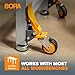 Bora Heavy Duty Workbench 4-Caster Set for Workshop Mobility, Swivel, Locking 155 Pound Non-Marking Rubber 3-inch Wheels, Total Weight Capacity of 620 pounds, Metal Foot Levers for Braking, PM-950