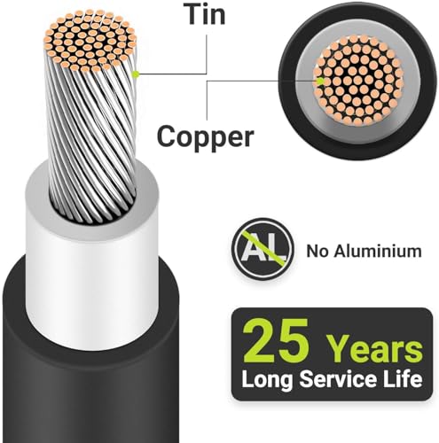 Câble d'extension solaire Newpowa contre les intempéries extérieur 3,5m - 2