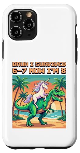 I Survived Six Seven now Im 8 8�΂̒a���� 67 �~�[�����j�R�[�� �X�}�z�P�[�X iPhone 11 Pro �p