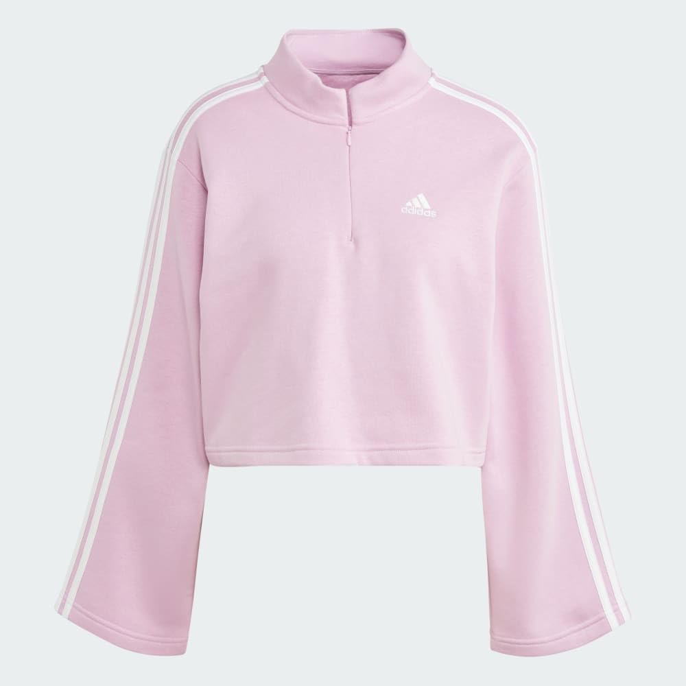 adidas womens Essentials 3-stripes Fleece Quarter-zip - Image 5