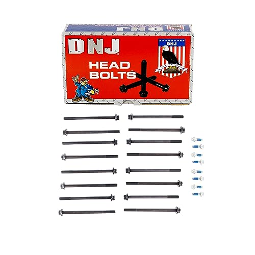 DNJ HBK1105 Head Bolt Kit for 2002-2012 Dodge, Jeep, Mitsubishi, Ram 1500, Commander, Dakota 3.7L V6 12V SOHC 226cid