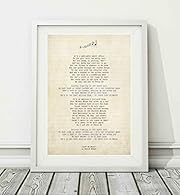 In the style of a classic note pad lyric sheet Produced using high quality satin finish giclee paper 280gsm Ideal for mounting and framing The print will have a thin white border PLEASE NOTE: All prints are sold UNFRAMED