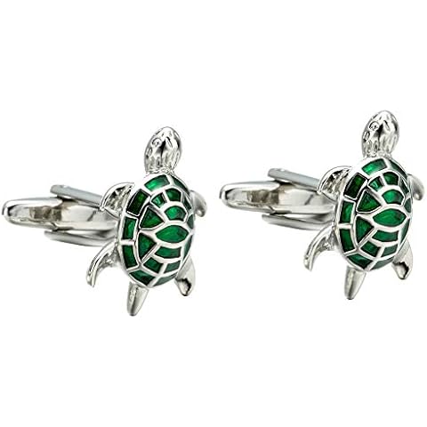 JUNGEN Gemelos de Tortuga de Moda Cufflinks de Aleación Cover